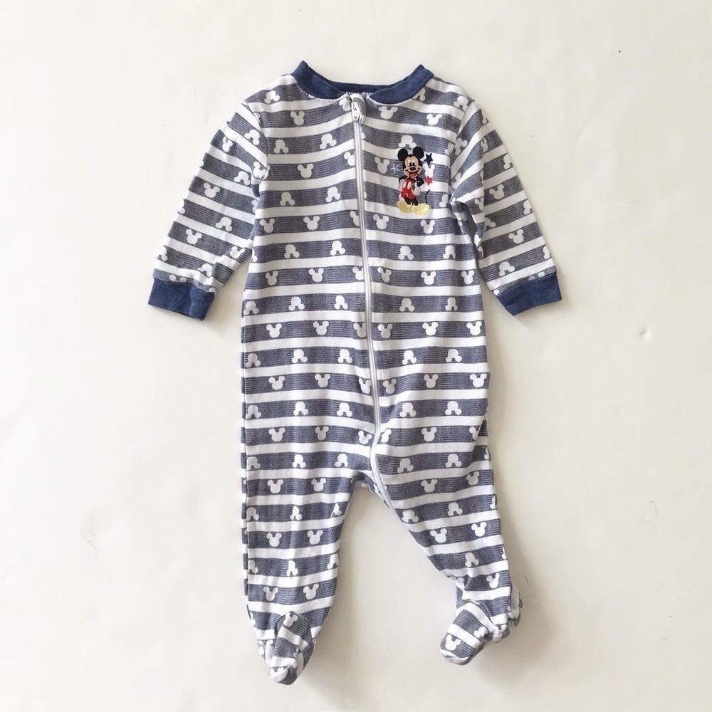 Disney Mickey Mouse zipper footed sleeper 3-6m
